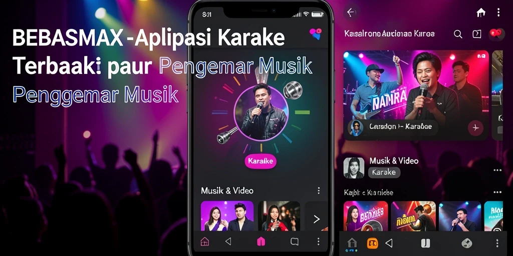 Antarmuka BEBASMAX yang menarik dan intuitif untuk Karaoke.