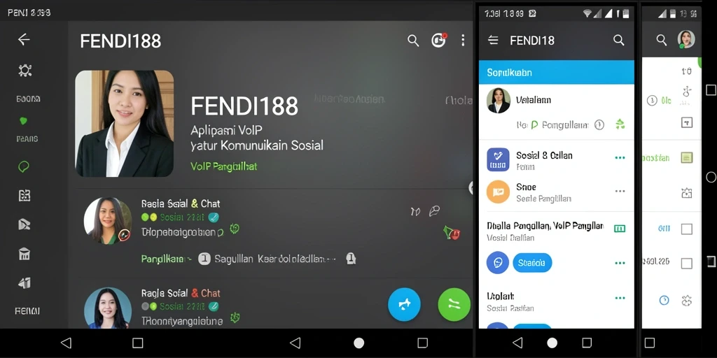Antarmuka pengguna FENDI188 yang memudahkan pengguna melakukan panggilan VoIP.