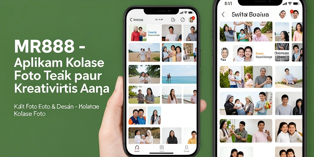 Tampilan antarmuka MR888 yang menarik untuk membuat kolase foto.