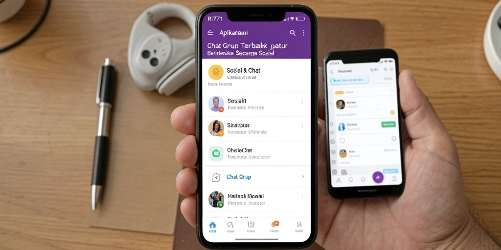 Antarmuka RI771 yang menarik dan fungsional untuk Chat Grup.