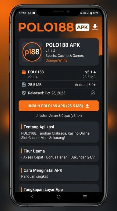 Tampilan halaman APK polo188