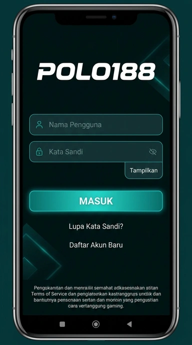 Tampilan halaman login polo188